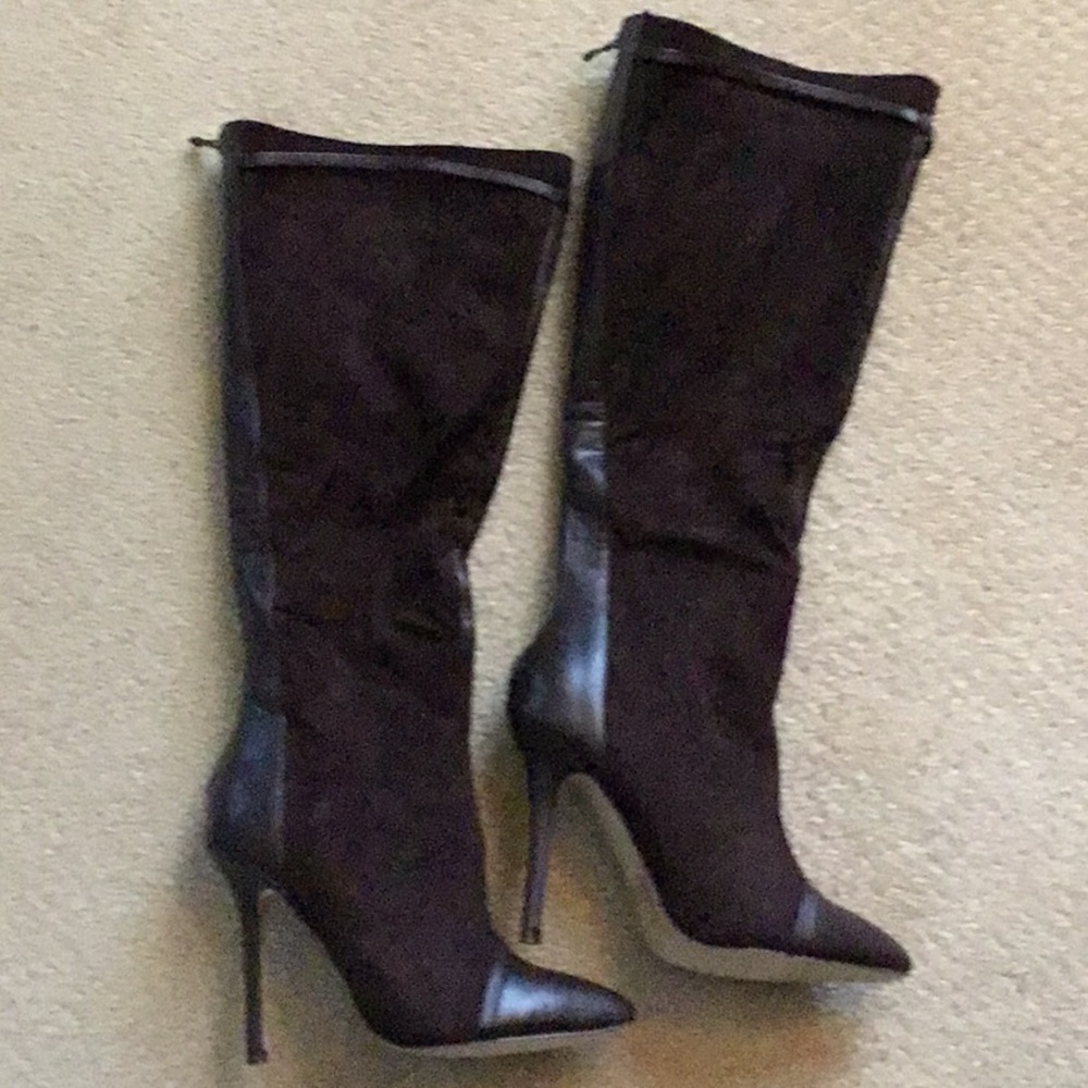 ShoeDazzle STUNNING Chocolate Brown knee boots 7.5